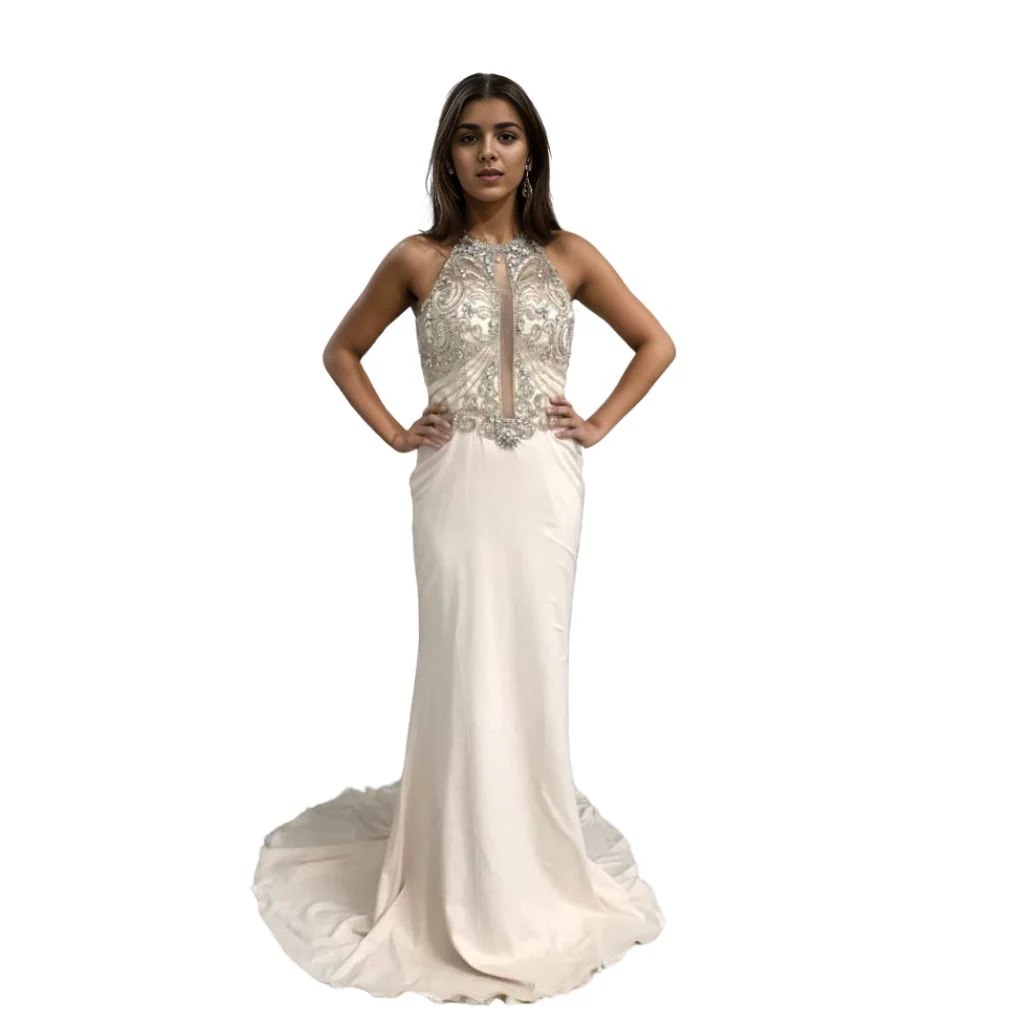 Brand New Handmade Beads Red Long Prom Dress Wedding Dress — photo 4