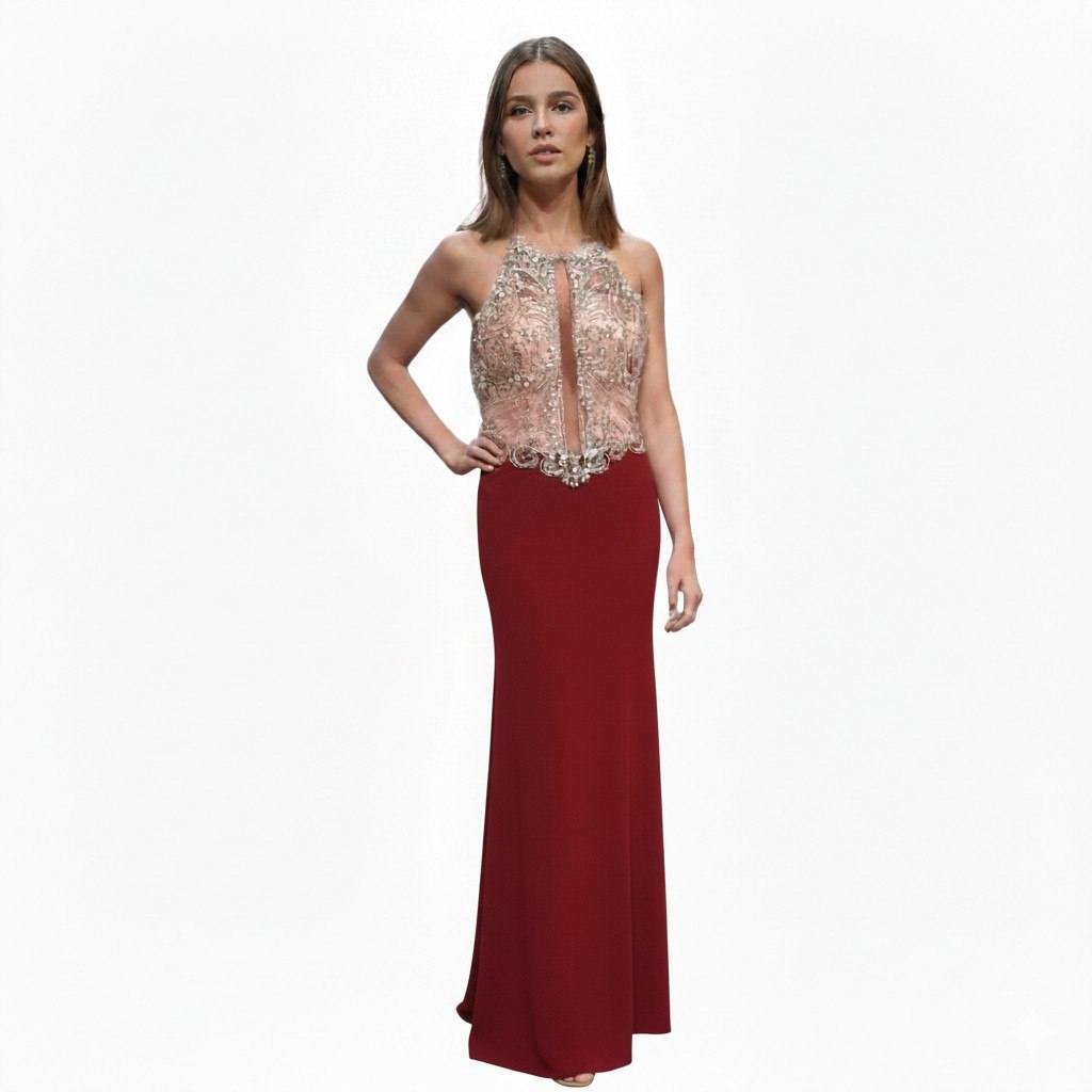 Brand New Handmade Beads Red Long Prom Dress Wedding Dress — photo 6