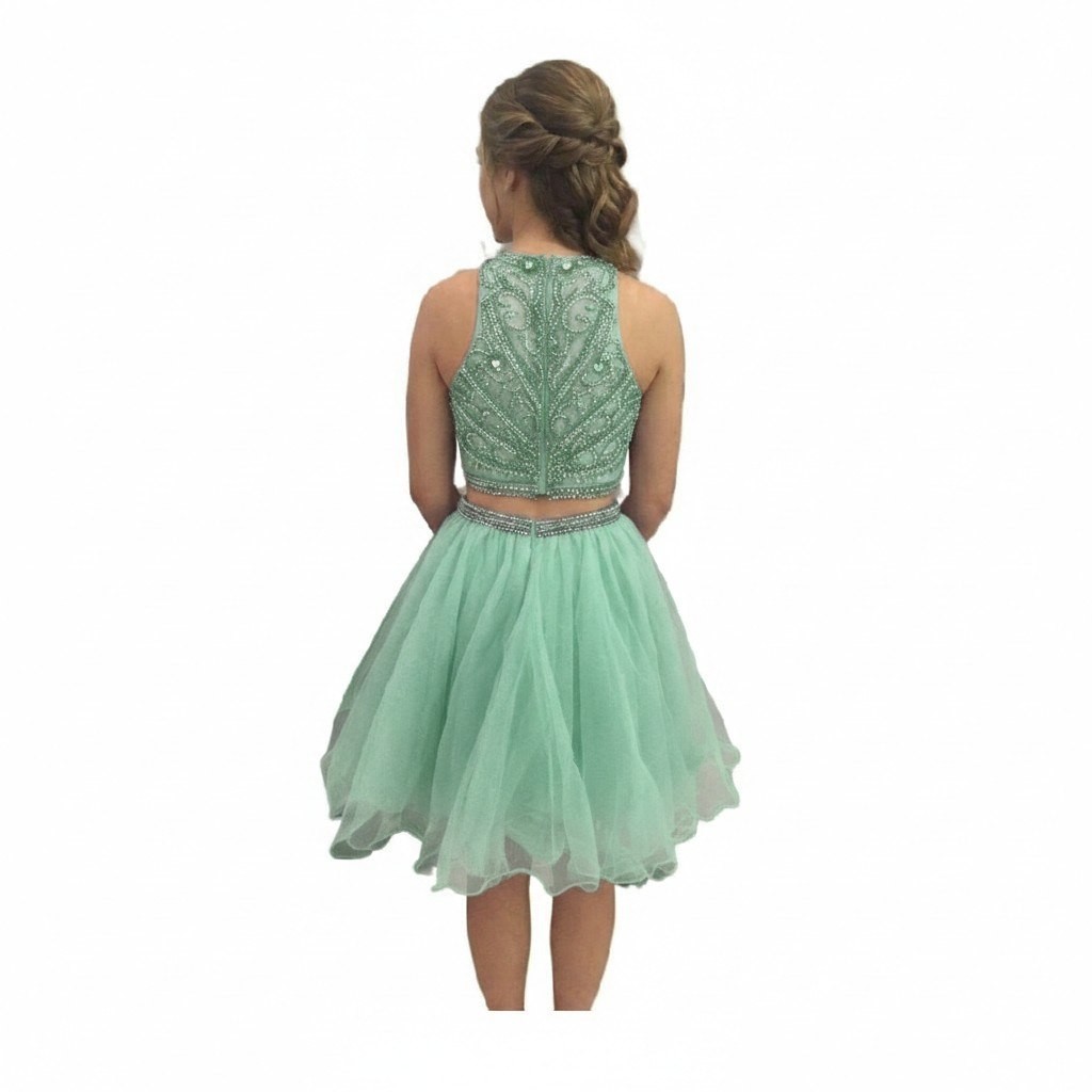 In Stock Two pieces Brand New Blue / Green Short Prom / Cocktail dress — photo 4